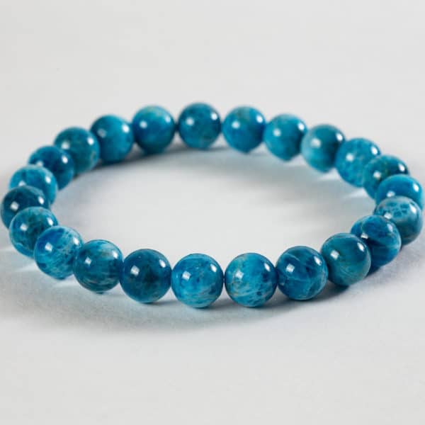 bracelet apatite bleue 8mm