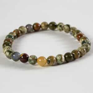 bracelet jaspe rhyolite 6mm