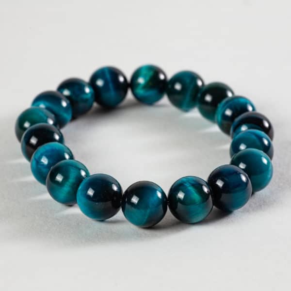 Bracelet Œil de Tigre Bleu 10mm