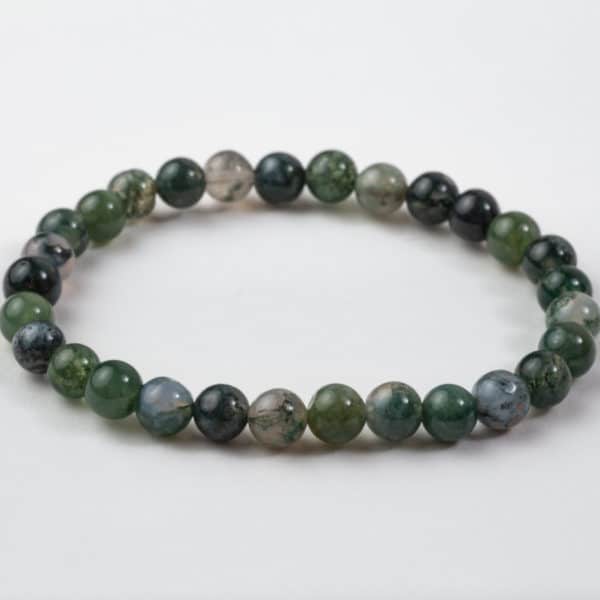 bracelet agate mousse 6mm