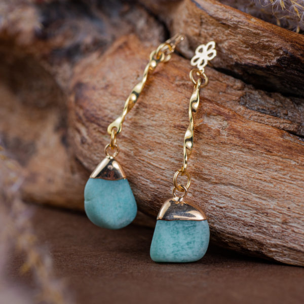 Amazonite Boucles d'Oreilles