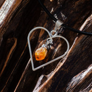 Pendentif Cœur citrine