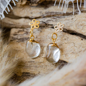 cristal boucles d'oreilles