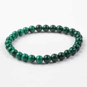 bracelet malachite 6mm