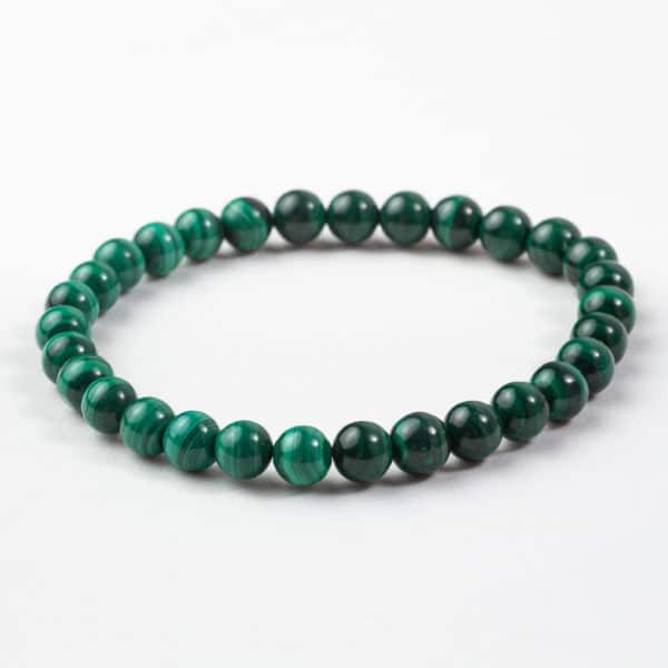 bracelet malachite 6mm