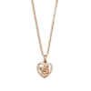 médaille ange et cœur rose