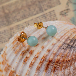 amazonite boucles d'oreilles 6mm