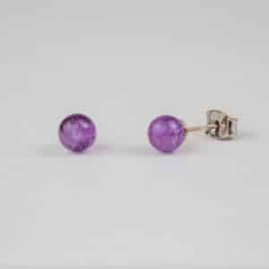 améthyste boucles d'oreilles 6mm