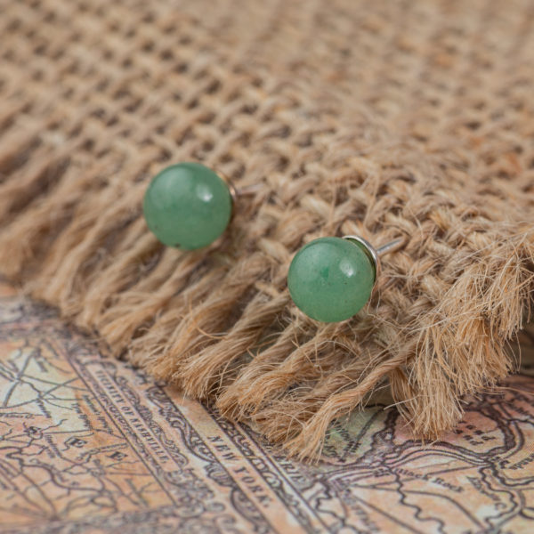 aventurine boucles d'oreilles 6mm