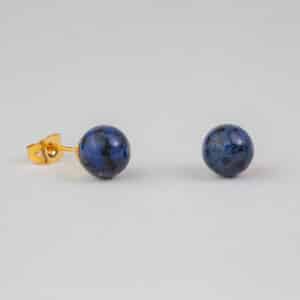 Dumortiérite boucles d'oreilles 8mm