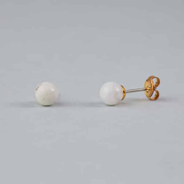 howlite boucles d'oreilles 6mm