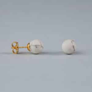 howlite boucles d'oreilles 8mm