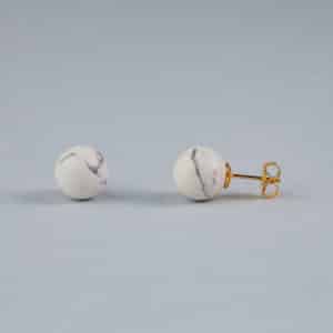 howlite boucles d'oreilles 10mm