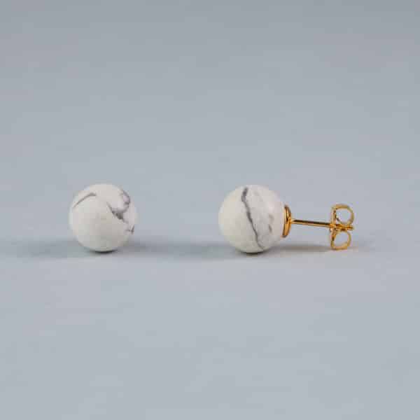 howlite boucles d'oreilles 10mm