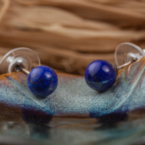 lapis-lazuli boucles d'oreilles 8mm