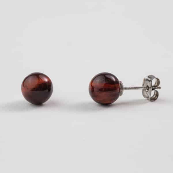 Œil de Taureau boucles d'oreilles 8mm