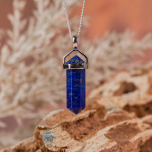 Lapis-lazuli pointe pierre 28mm