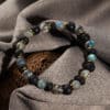 bracelet homme labradorite et pierre de lave