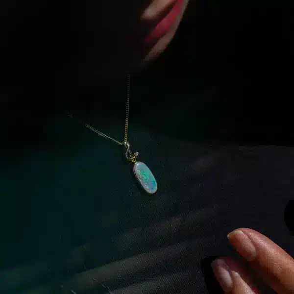 opale d'Australie pendentif en or
