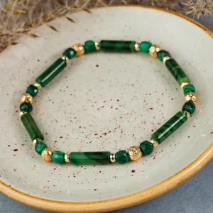 bracelet jade et malachite