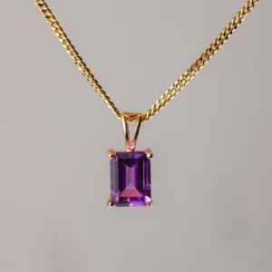 Pendentif e améthyste et or Chloé