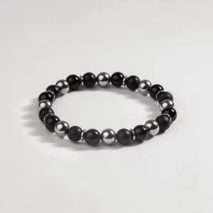 bracelet pour homme onyx et hématite