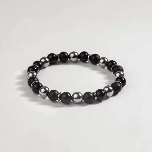 bracelet pour homme onyx et hématite
