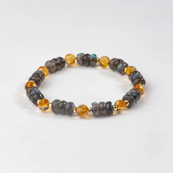 bracelet en citrine et labradorite - DAWN