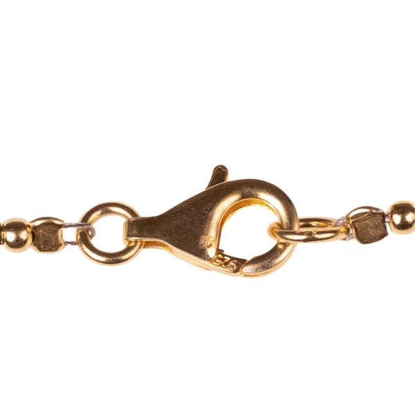 collier en topaze jaune et pierre de lune photo du fermoir