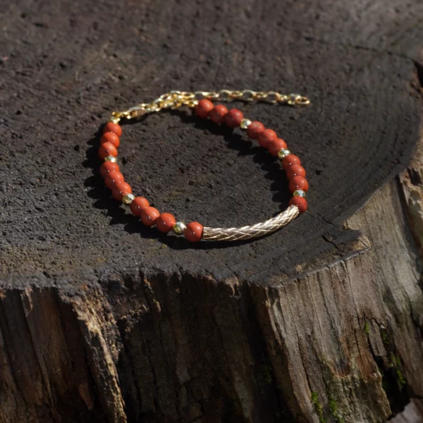 Bracelet en jaspe rouge AKA