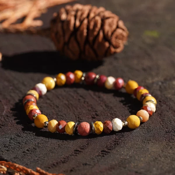 bracelet ERDE en jaspe mokaïte