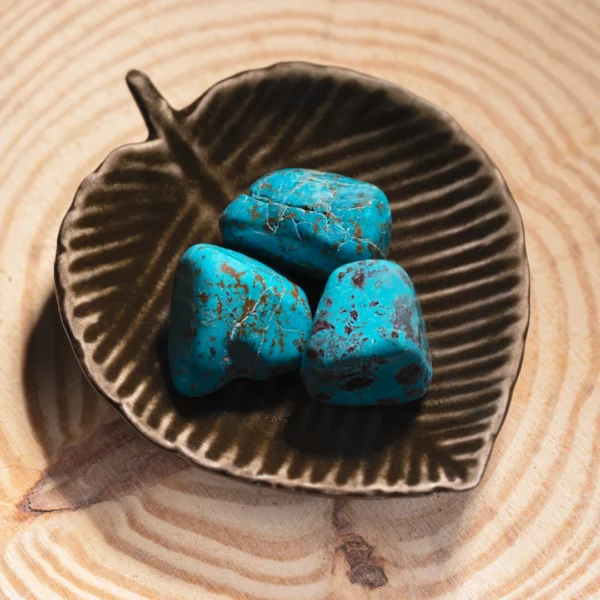 chrysocolle pierre roulée, photo avec décors