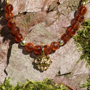 collier en grenat hessonite photo en plan rapproché