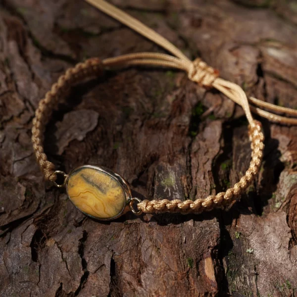 Bracelet Shamballa en agate folle
