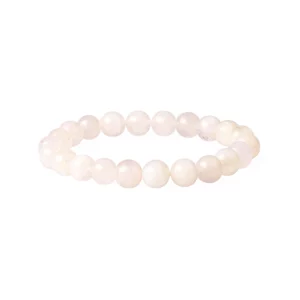 Armband aus Morganit 8 mm, Foto auf weissem Hintergrund